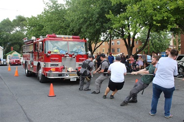 Our annual fire truck pull raises money for Special Olympics